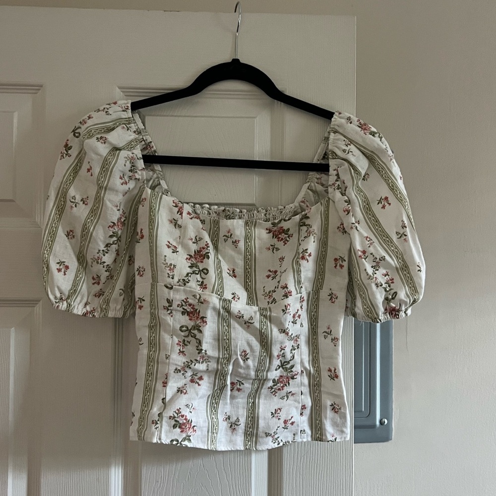 Reformation Puff Sleeve Top